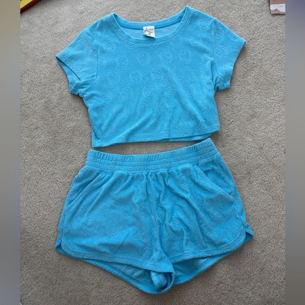 Women’s Aerie Smiley Terry Cloth Set M